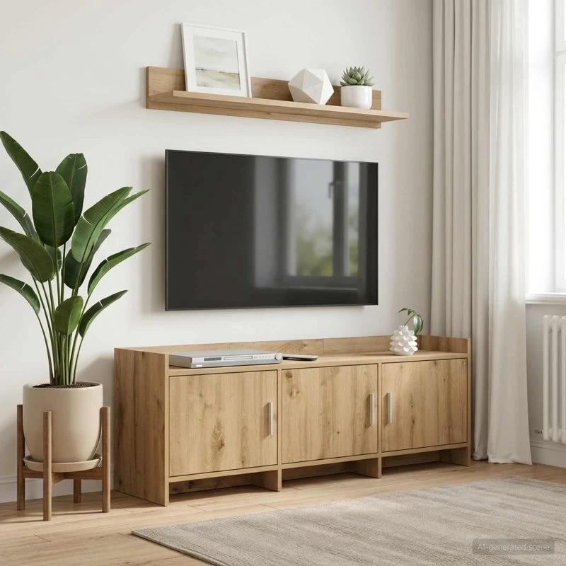 vidaXL TV-skab i artisan-eg, 130 x 33 x 47 cm