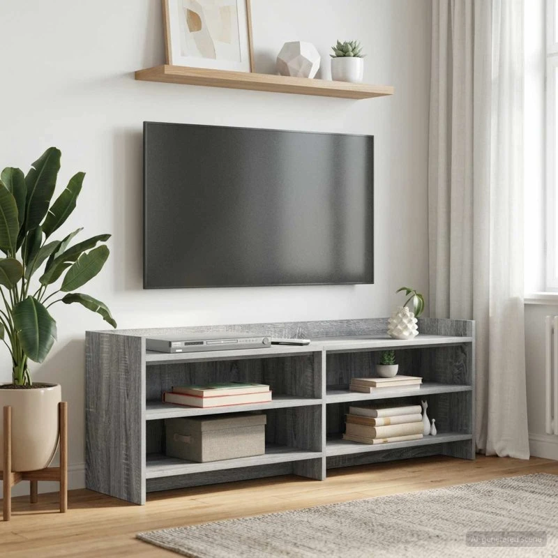 vidaXL TV-skab 135 x 33 x 47 cm Grå Sonoma