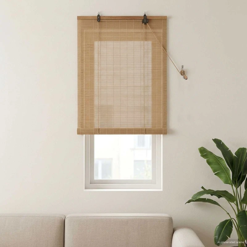 vidaXL Rullegardin i bambus, brun, 40 x 160 cm