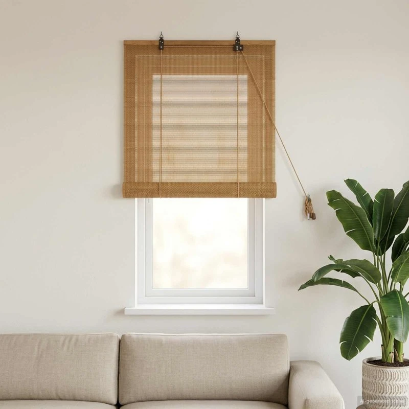 vidaXL Rullegardin i bambus, brun, 40 x 160 cm