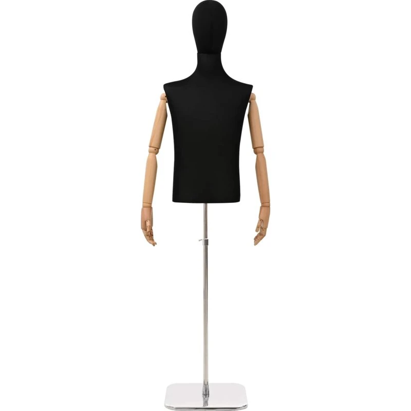 vidaXL Justerbar Mannequin 170-218 cm - Sort