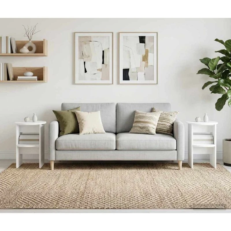 vidaXL Sideskab 2 stk. Hvid Ø40 x 50 cm