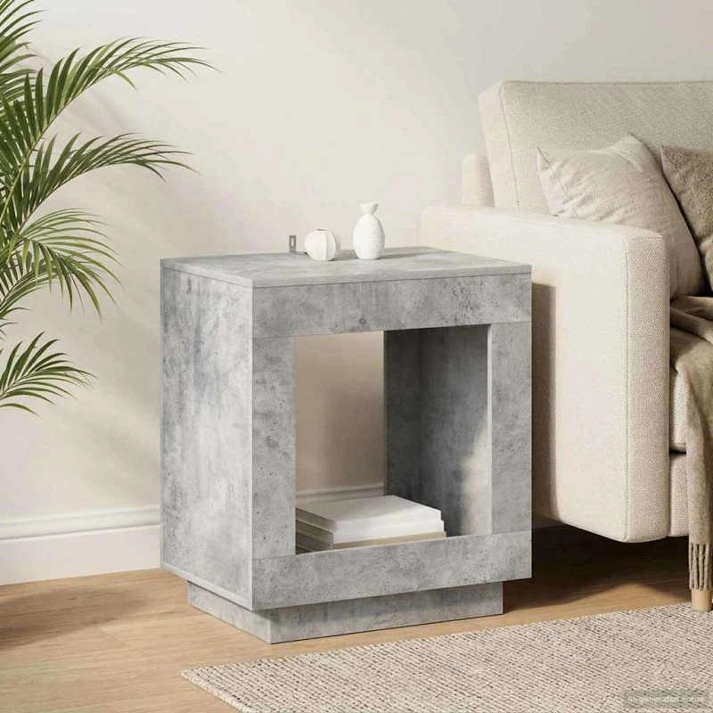 vidaXL Sidebord Betongrå 60 x 40 x 65 cm