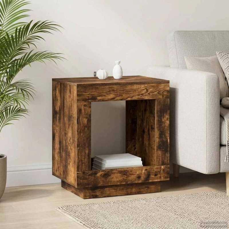 vidaXL Sidebord Røget eg 60 x 40 x 65 cm