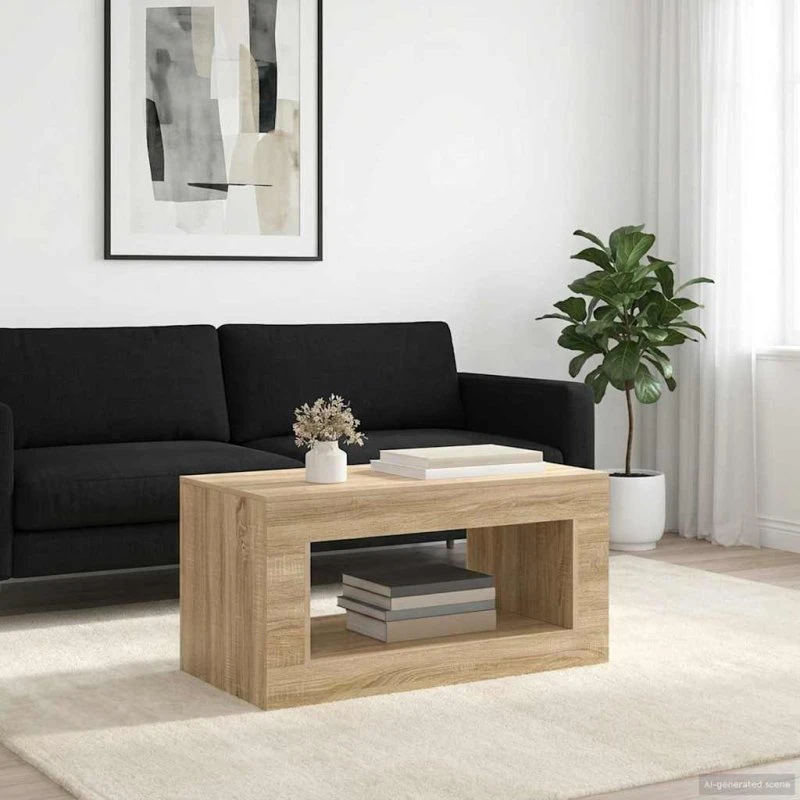 vidaXL Sonoma eg sofabord, 99,5 × 50 × 50 cm