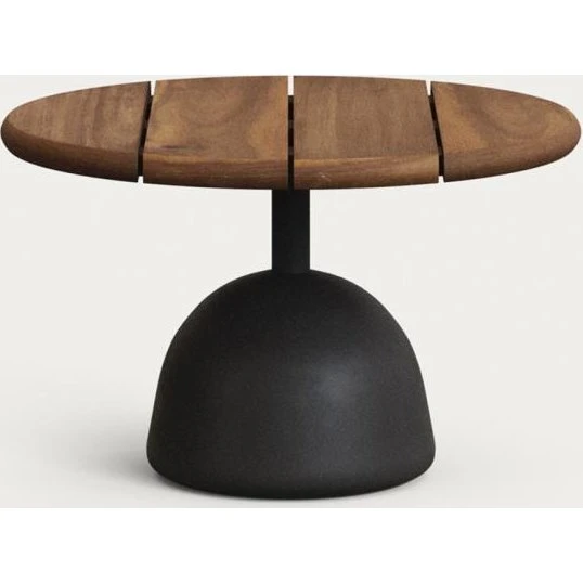 Kave Home Saura sofabord - Rundt i akacietræ og cement (Ø55 cm)