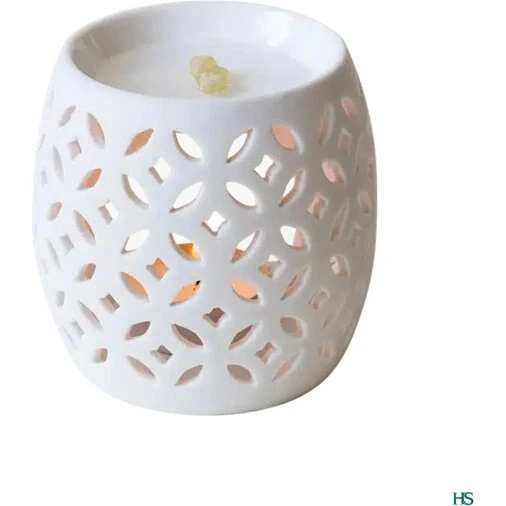 Aromandise Firefly Duftlampe i hvidt porcelæn (Ø8,6×H8,8 cm)