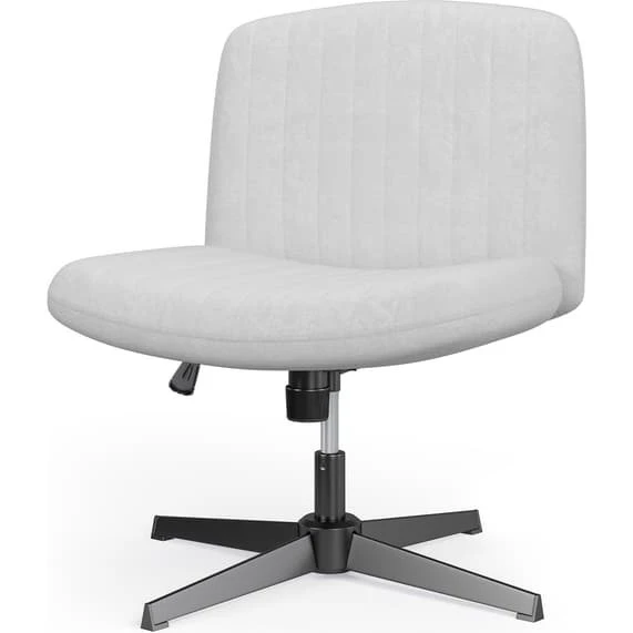 Velour Kontorstol uden armlæn – Ergonomisk og bred drejestol