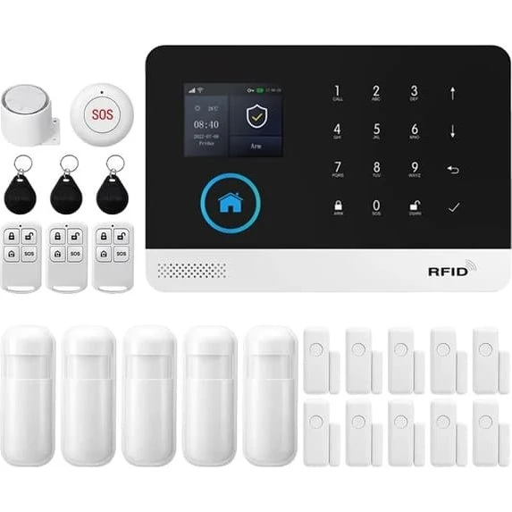 Smart Home Alarmsystem 4G WiFi Kit F med Bevægelsessensor
