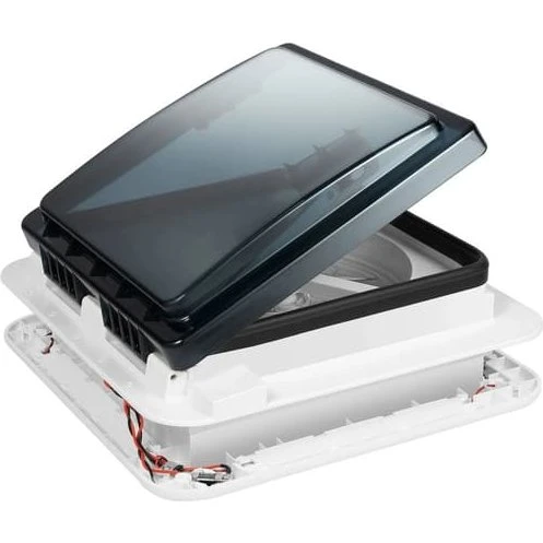 RV Tagventilator med LED-belysning og stilfuld sort finish