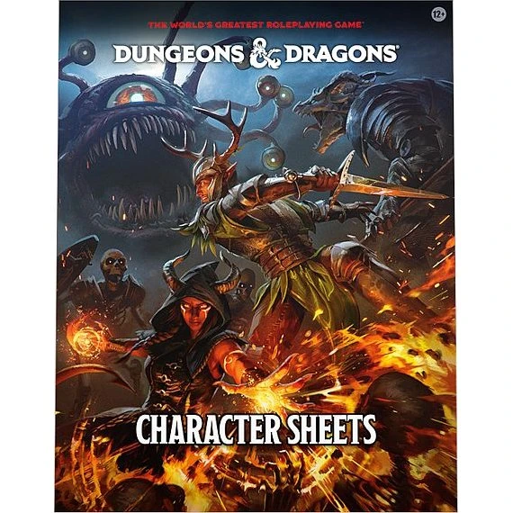 Dungeons & Dragons 2024 Character Sheets - 50 stk.