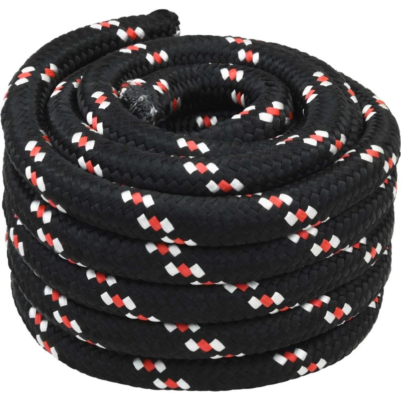 vidaXL Bådsnor 4 mm 10 m Sort og rød