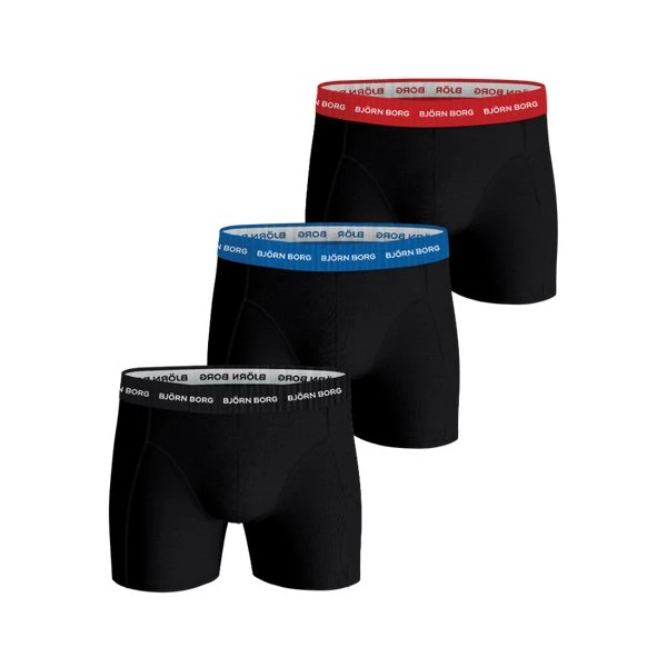 Björn Borg Cotton Stretch Boxers 3-pak, Sort, L