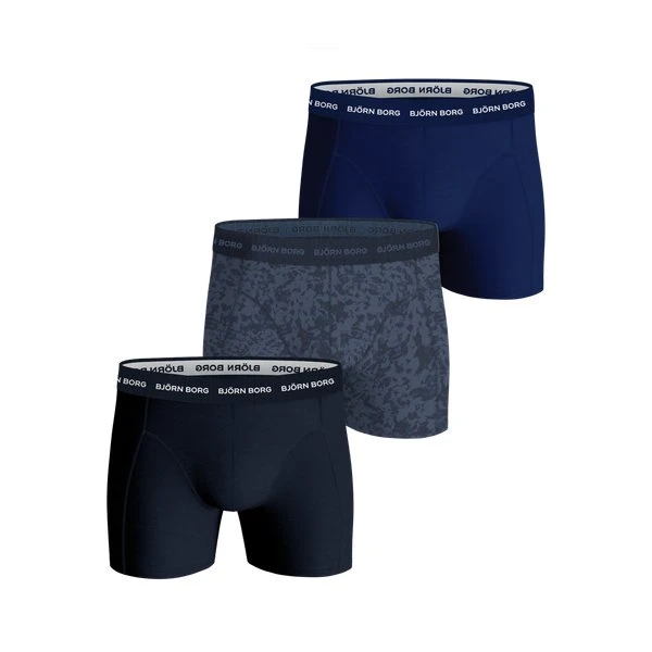 Björn Borg Cotton Stretch Boxers 3-pak, Blå, M