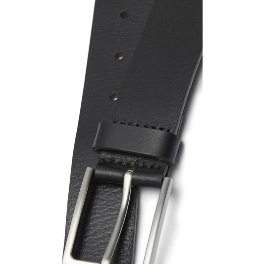 Jacstockholm Leather Belt Noos - Sort læderbælte til herre