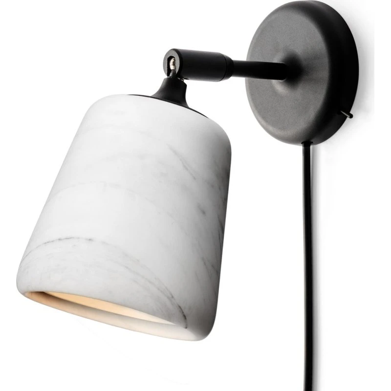 New Works Material Væglampe - Hvid Marmor