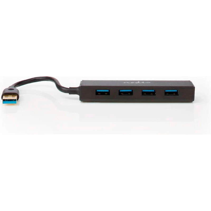 Nedis USB 3.0 Hub 4x USB-A, sort (5 Gbps)
