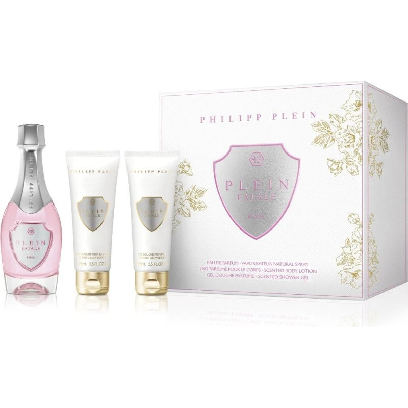 Philipp Plein Fatale Rosé Gavesæt - 50 ml EDP, Showergel & Body Milk