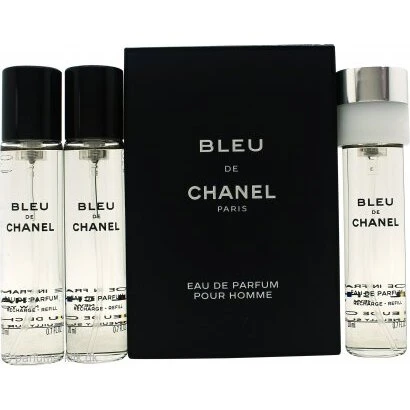 Chanel Bleu Eau de Parfum gaveæske 3×20 ml (genopfyldelig)