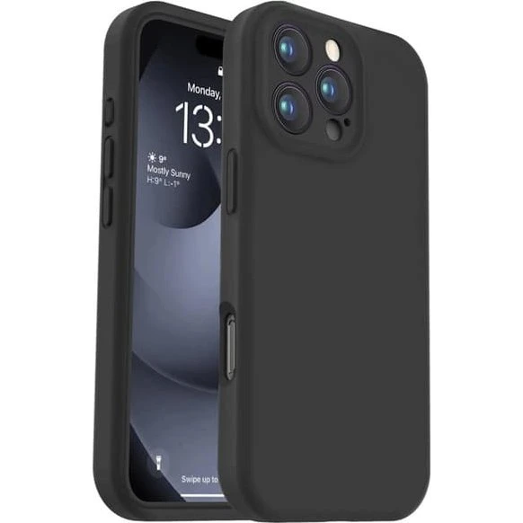 iPhone 16 Pro Cover - Mat Sort med Ekstra Kamerabeskyttelse