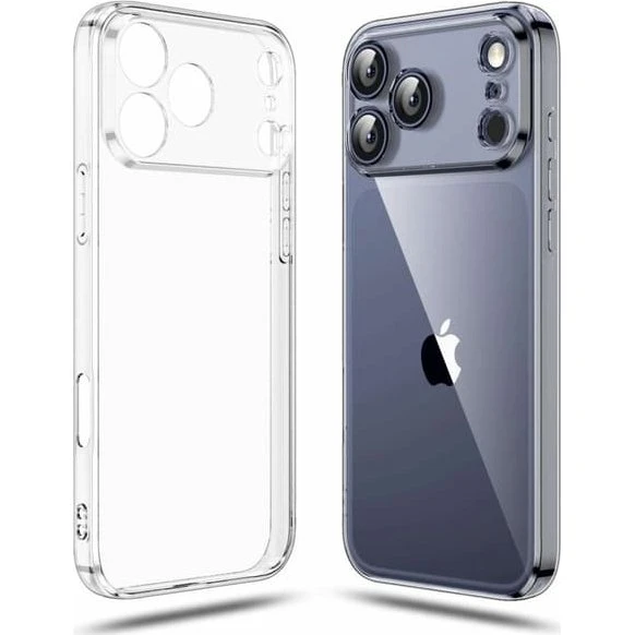 iPhone 17 Pro gennemsigtigt TPU-etui med ekstra kamerabeskyttelse