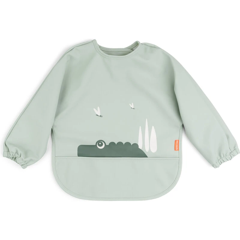 Done by Deer Hagesmæk med ærmer og lomme Croco Grøn (34 cm, 6–18 m)