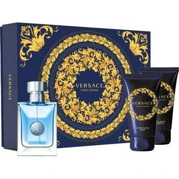 Versace Pour Homme Sæt - Eau de Toilette, Body & Hair Shampoo & Aftershave