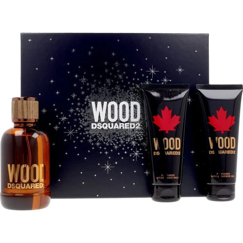Dsquared2 Wood Gavesæt til mænd - EDT, Shower Gel & Aftershave