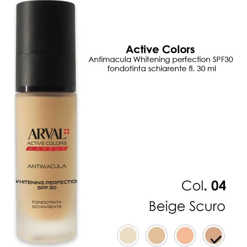 ARVAL Anti-makula Whitening Perfection SPF30 n. 04 Mørk Beige