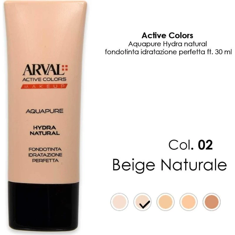 ARVAL AQUAPURE Hydra-natural n. 02 Beige Naturale Foundation 30ml