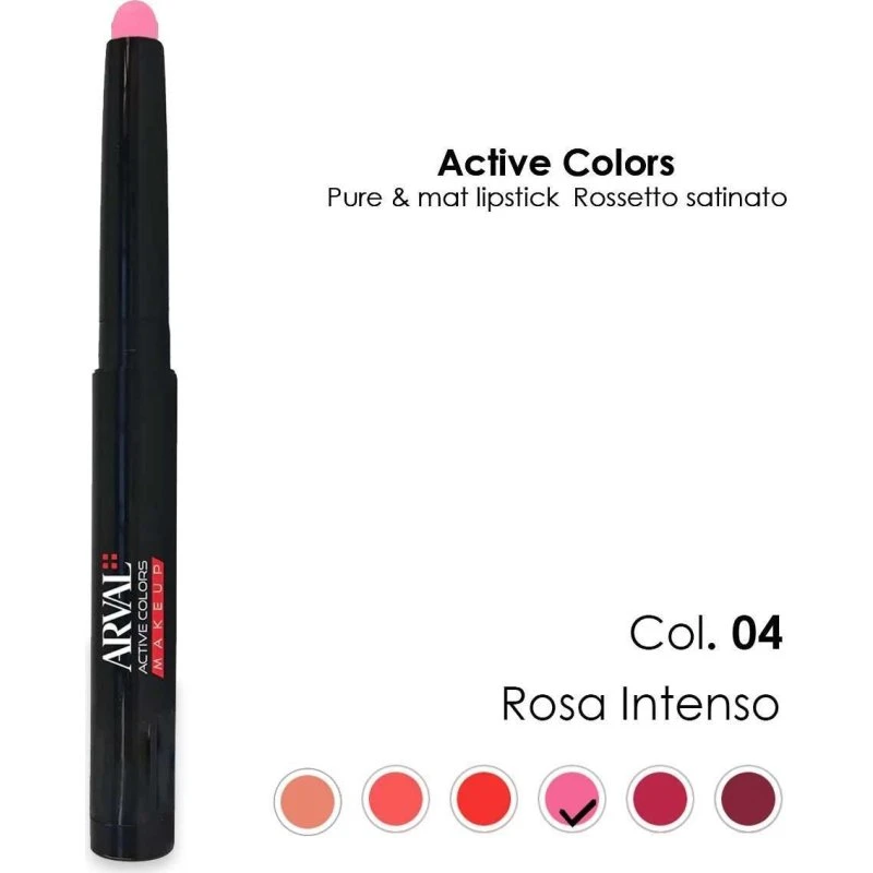 ARVAL Ren & Mat Læbestift nr. 04 - Intens Pink Satin