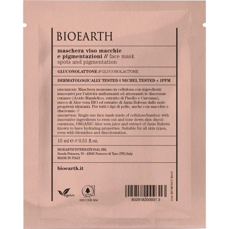 Bioearth Ansigtsmaske til pletter og pigmenteringer 15 ml