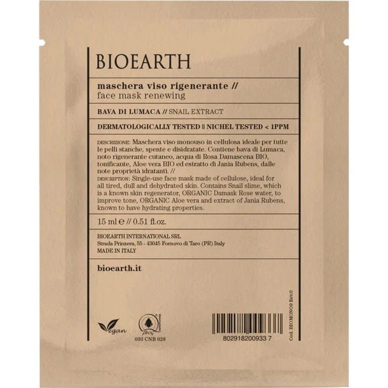 Bioearth Regenererende ansigtsmaske 15 ml