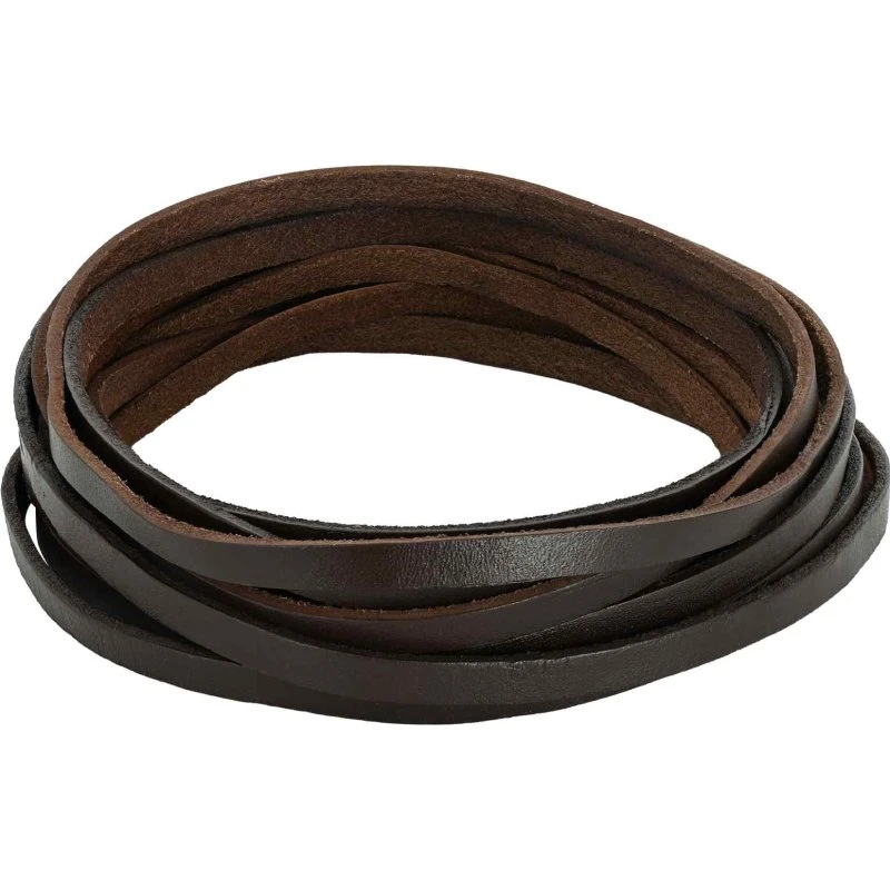 vidaXL Læderrem 1 m - Mørk Brun - 1000 x 0,8 cm