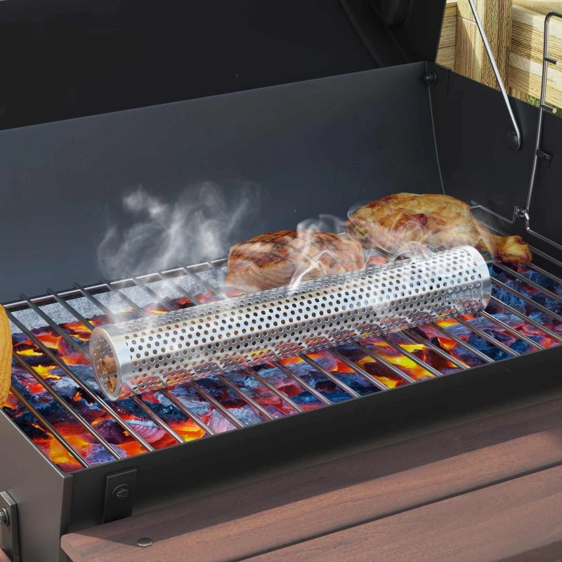 vidaXL Tøndegrill med 2 riste - 80 x 73 x 90 cm - Sort