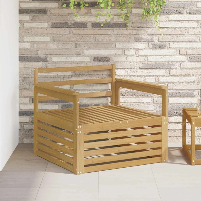 vidaXL Udendørs sofa i massivt akacietræ, hvid