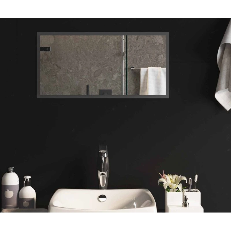 vidaXL LED badeværelsesspejl 60 x 30 cm i hærdet glas