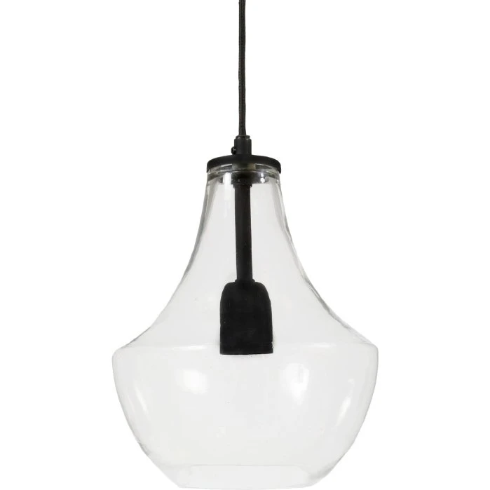 PR Home Hamilton Taklampa, Klar/Sort, 21 cm