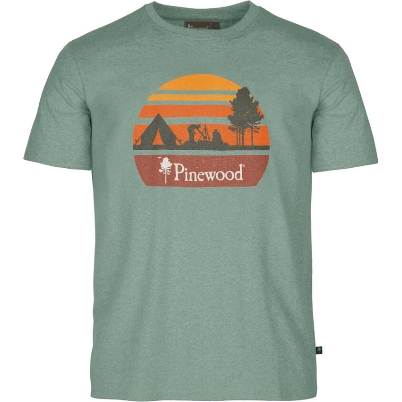 Pinewood Finnveden Recycled T-shirt - Aqua Campsite, 2XL