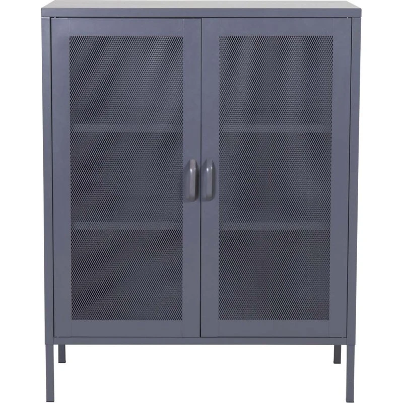 Venture Design Misha skab - Grå stål med netdøre - 80x102x40 cm