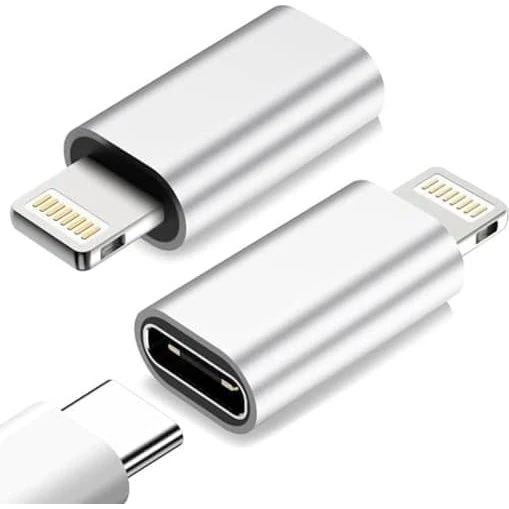 NÖRDIC USB-C til Lightning adapter, sølv (Non-MFI)