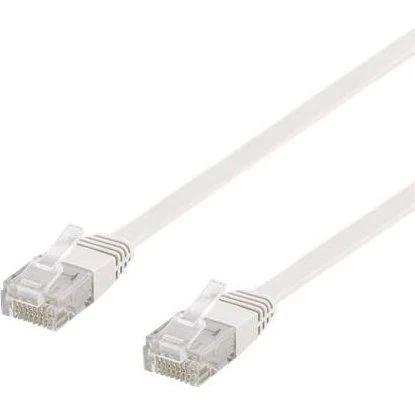 NÖRDIC Cat6 Flat Netværkskabel 1m - Hvid