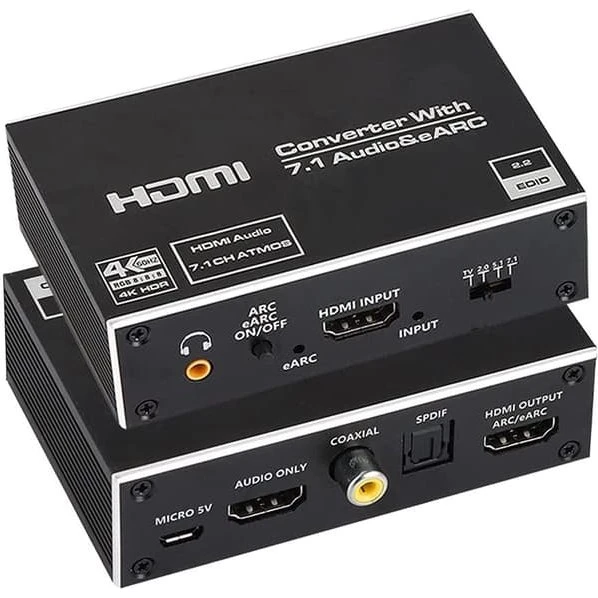 NÖRDIC HDMI Extractor 4K60Hz med eARC/ARC & Dolby Atmos