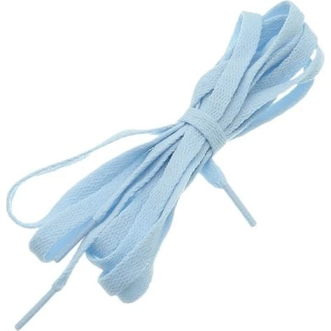 Himmelblå flade snørebånd i polyester - 150 cm