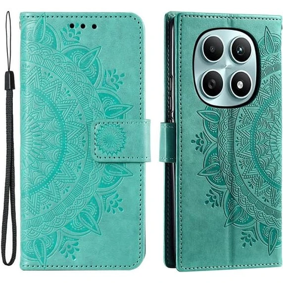 SKALO Mandala Flip Cover til Xiaomi Redmi Note 15 5G - Turkis
