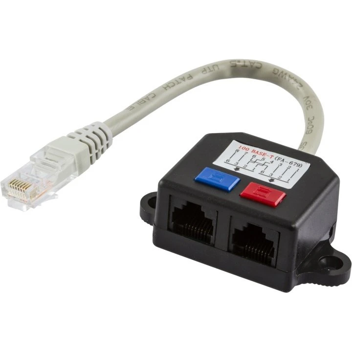 DELTACO Y-kabel RJ45 TP UTP