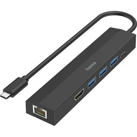Hama USB-C Hub med 3x USB-A, USB-C, HDMI & LAN
