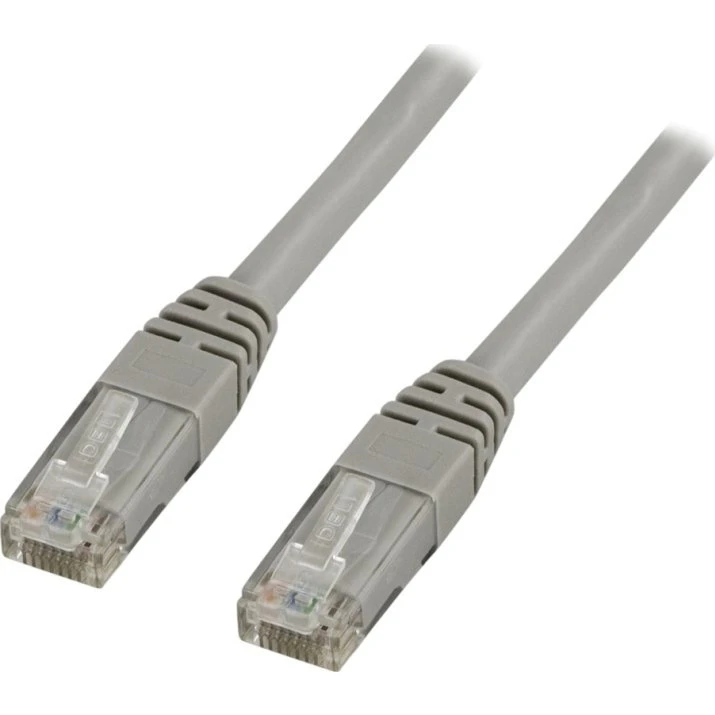 DELTACO U/UTP Cat6 patchkabel, LSZH, 0,3m, Grå