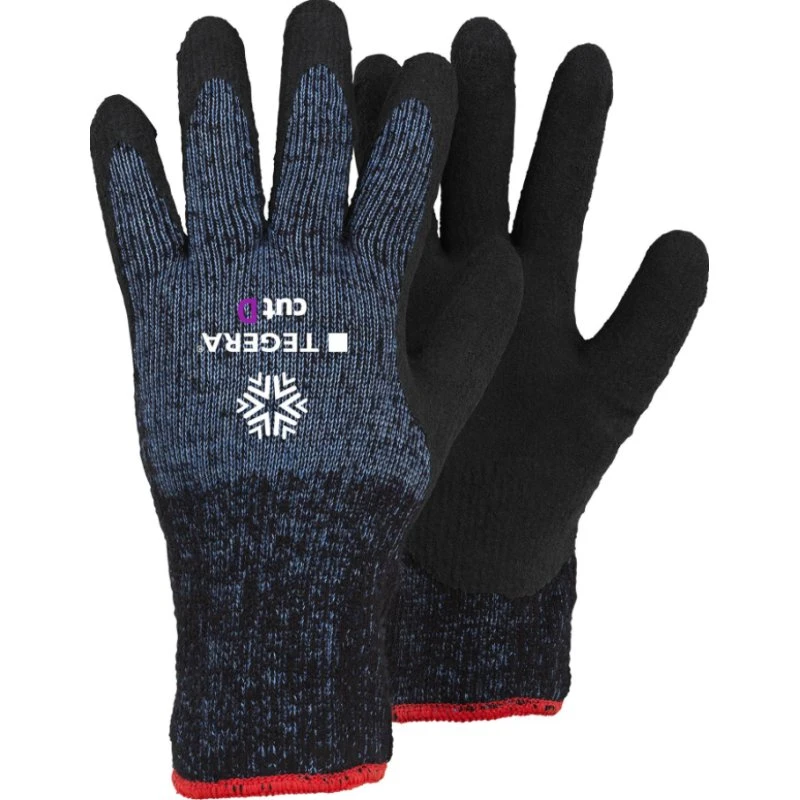 Tegera Skærebeskyttelse Handske Vinter (Sort/Blå, Str. 9)