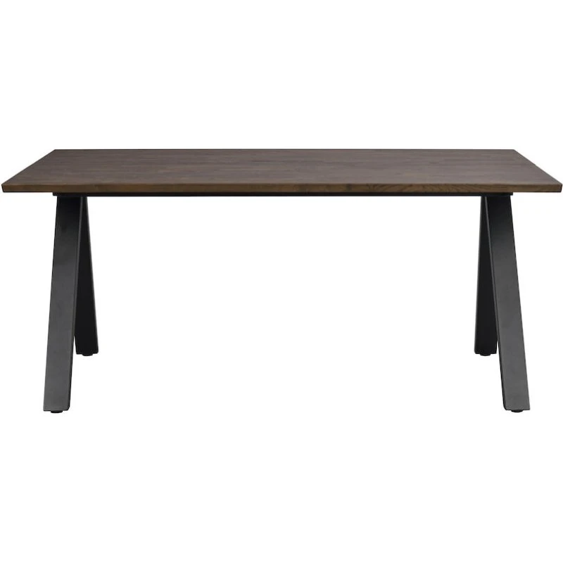 Rowico Carradale spisebord i olieret eg og sort metal, 170x100 cm